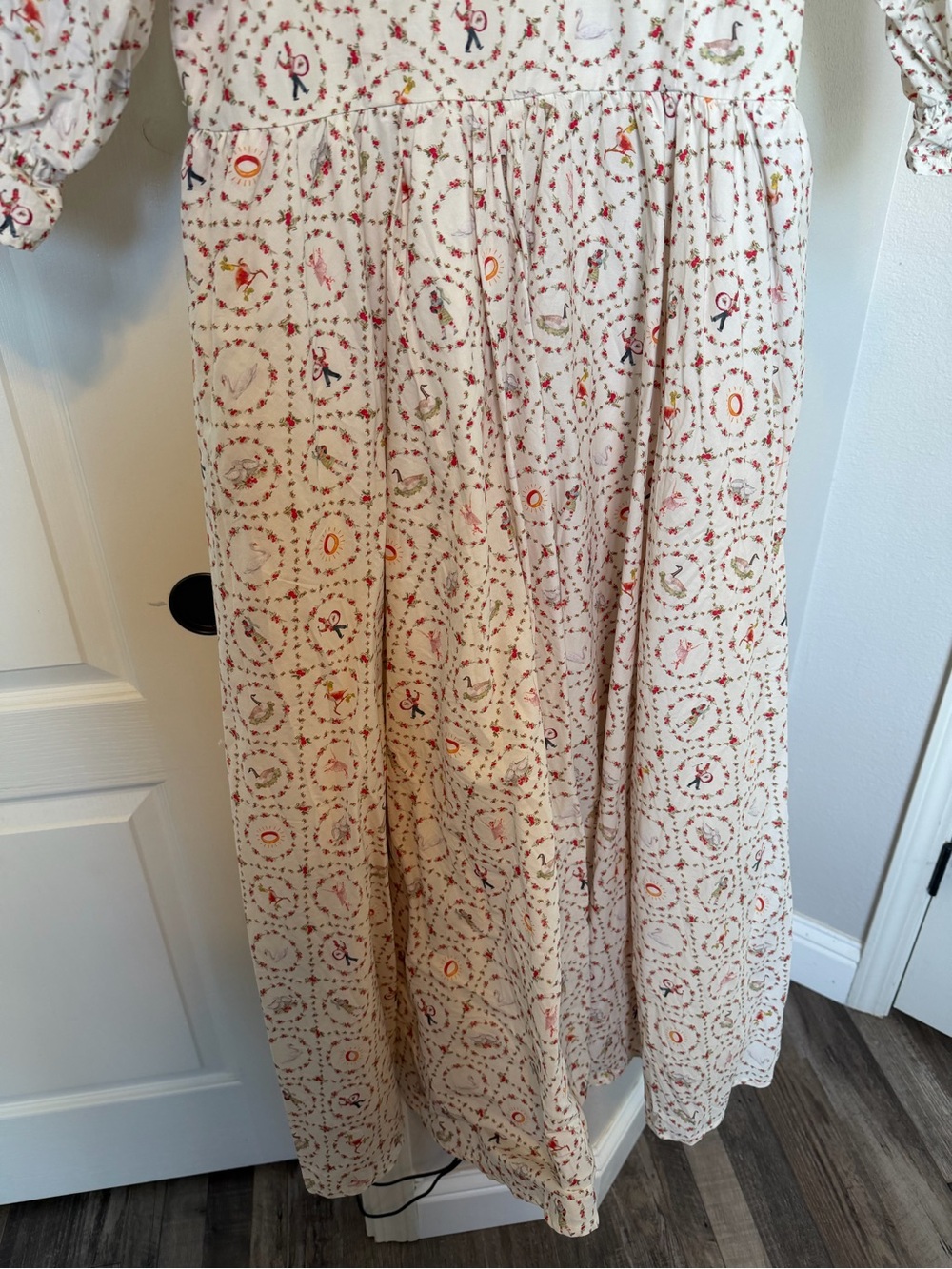 Smocked Square-Neck Maxi 12 Days of Christmas Dress - Picture 5 of 9